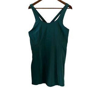 REI NEW Activer Pursuit Training Dress With Built In Shorts In Green Size L